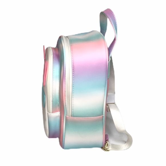 Betsey Johnson Glow In The Dark Cat with Sunglasses Backpack, White, Pink, Ombré - Picture 5 of 11